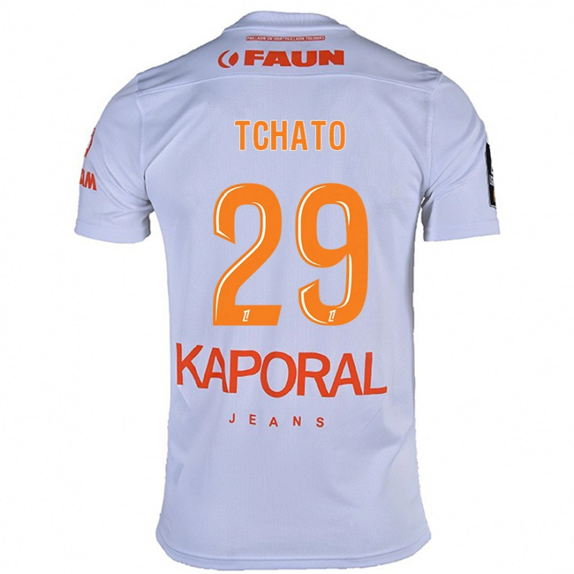 Danxen Bambino Maglia Enzo Tchato #29 Bianco Kit Gara Away 2024/25 Maglietta