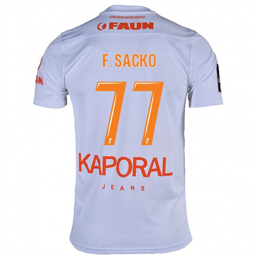 Danxen Bambino Maglia Falaye Sacko #77 Bianco Kit Gara Away 2024/25 Maglietta