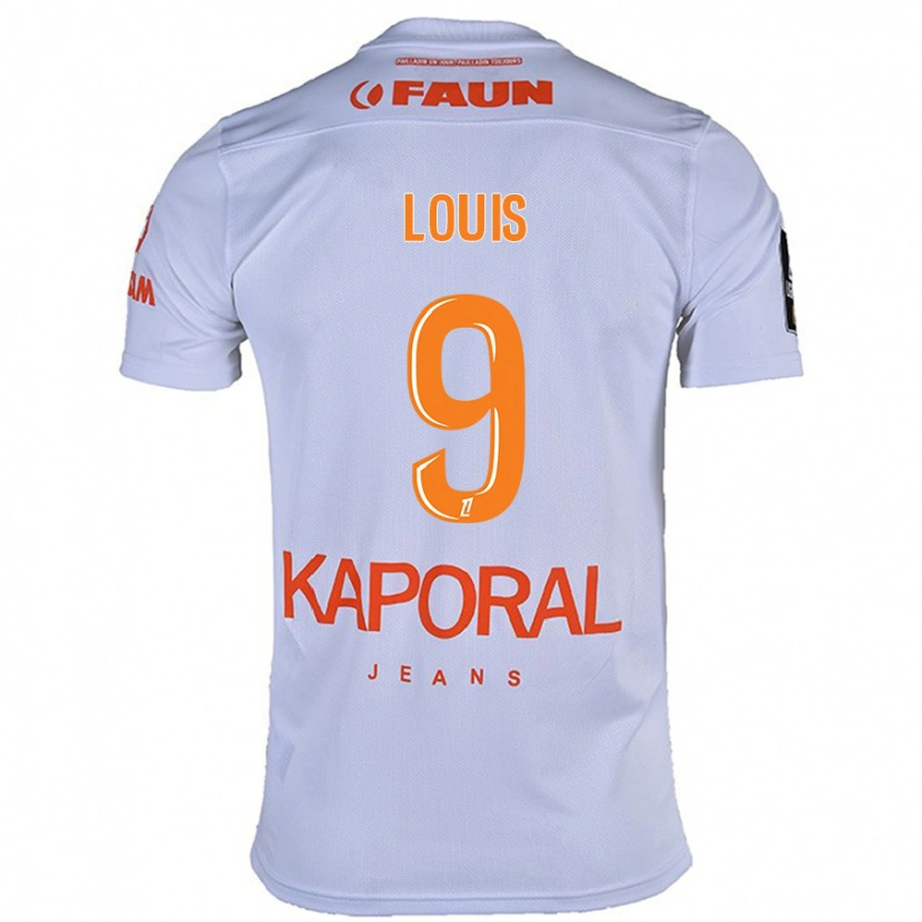Danxen Bambino Maglia Kethna Louis #9 Bianco Kit Gara Away 2024/25 Maglietta