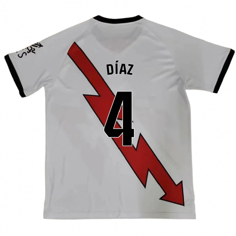 Danxen Bambino Maglia Pedro Díaz #4 Rosso Kit Gara Away 2024/25 Maglietta
