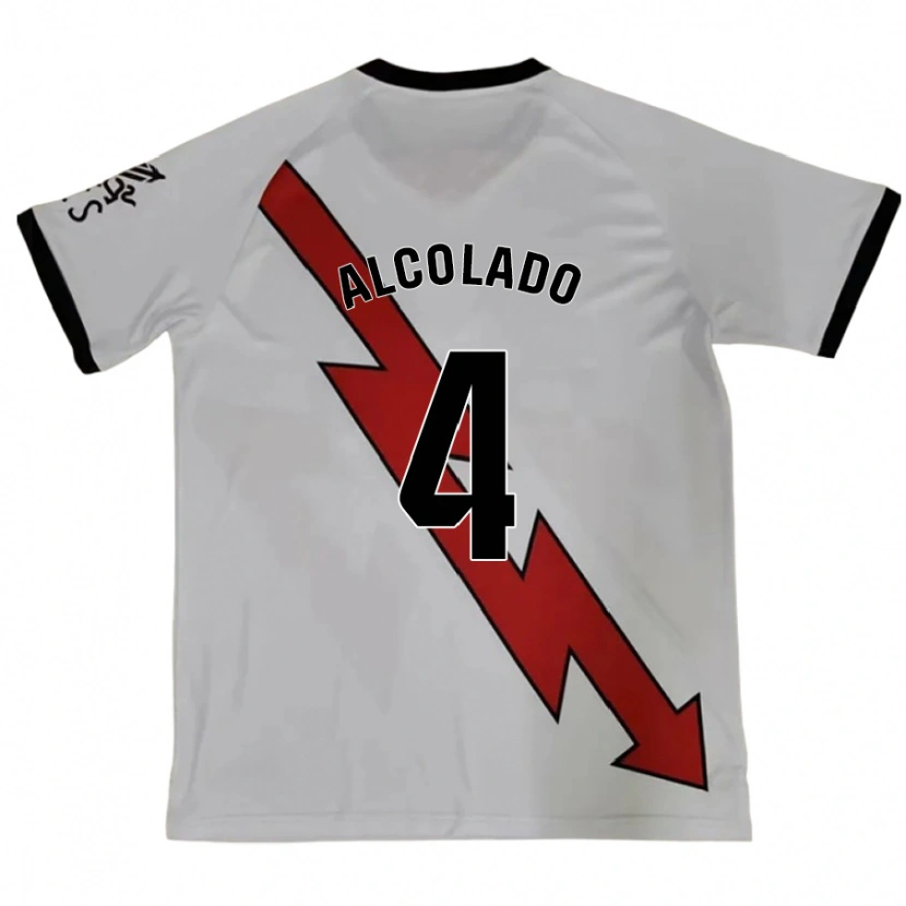 Danxen Bambino Maglia Jaime Alcolado #4 Rosso Kit Gara Away 2024/25 Maglietta