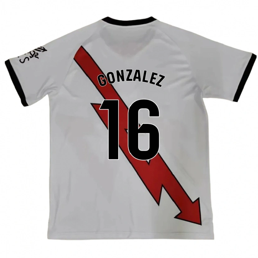 Danxen Bambino Maglia Aitor González #16 Rosso Kit Gara Away 2024/25 Maglietta