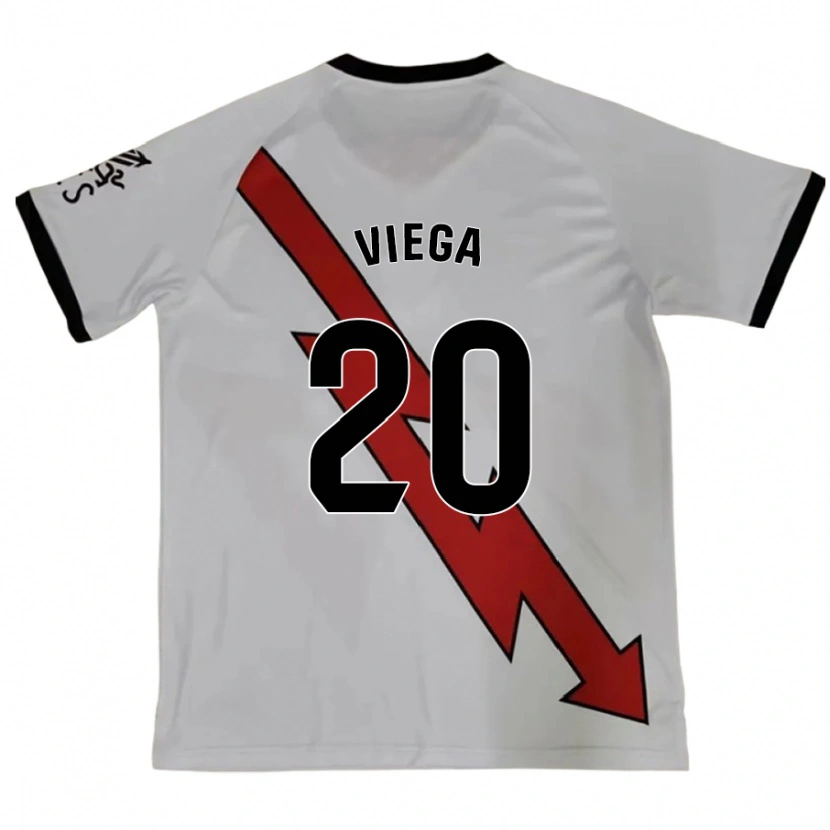 Danxen Bambino Maglia David Viega #20 Rosso Kit Gara Away 2024/25 Maglietta