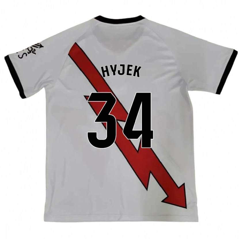 Danxen Bambino Maglia David Hyjek #34 Rosso Kit Gara Away 2024/25 Maglietta