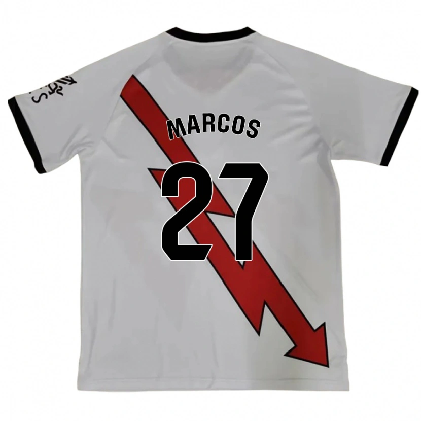Danxen Bambino Maglia Álvaro Marcos #27 Rosso Kit Gara Away 2024/25 Maglietta