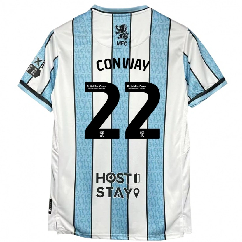 Danxen Bambino Maglia Tommy Conway #22 Bianco Blu Kit Gara Away 2024/25 Maglietta