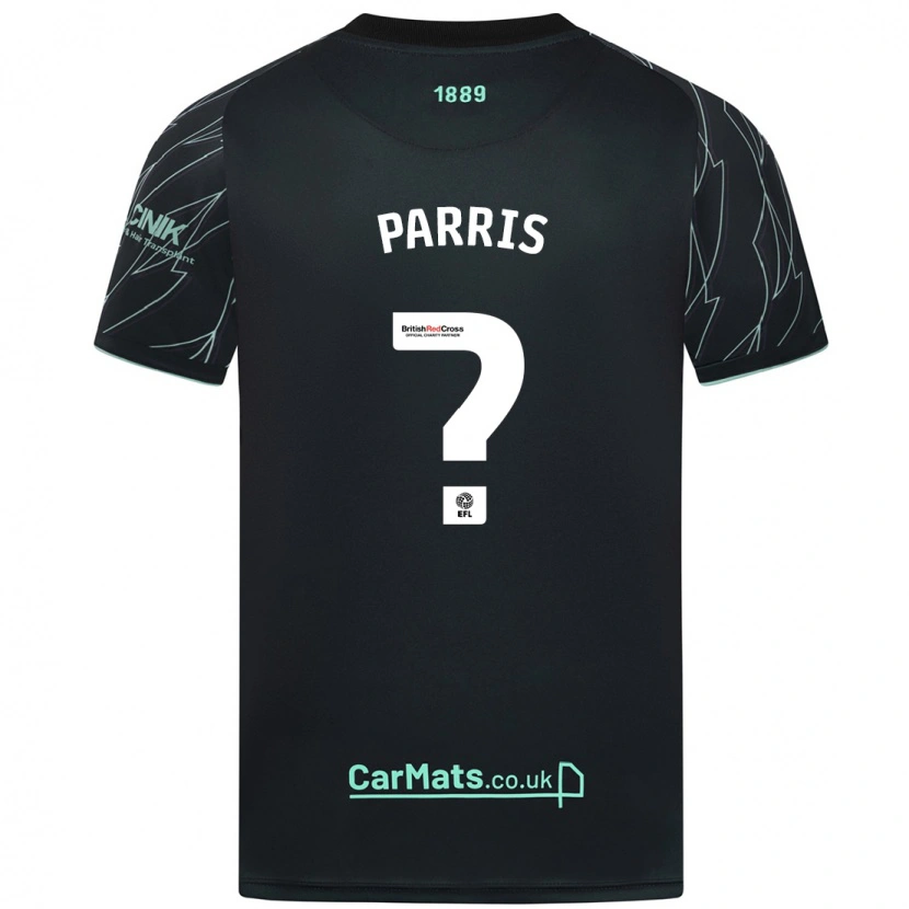 Danxen Bambino Maglia Mekhi Haughton-Parris #0 Nero Verde Kit Gara Away 2024/25 Maglietta