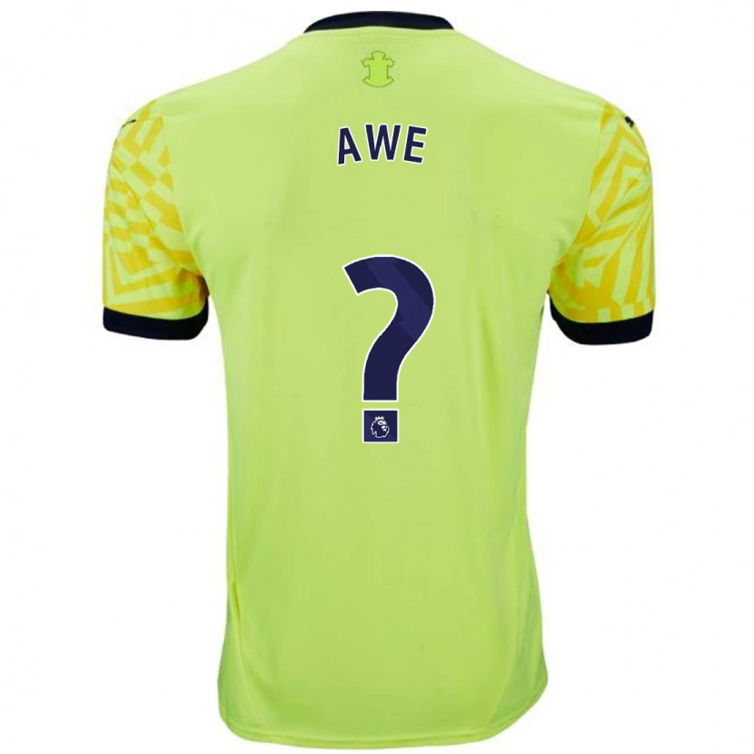 Danxen Bambino Maglia Zach Awe #0 Giallo Kit Gara Away 2024/25 Maglietta