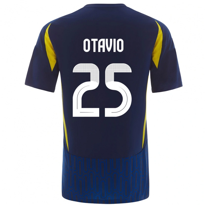 Danxen Bambino Maglia Otávio #25 Blu Giallo Kit Gara Away 2024/25 Maglietta