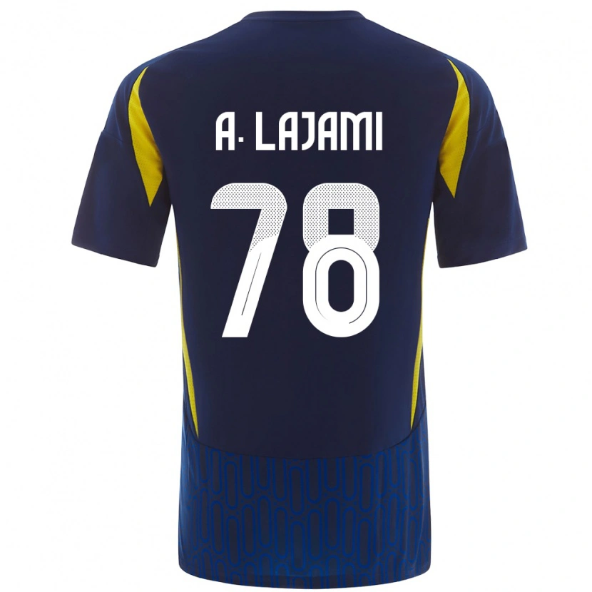 Danxen Bambino Maglia Ali Lajami #78 Blu Giallo Kit Gara Away 2024/25 Maglietta