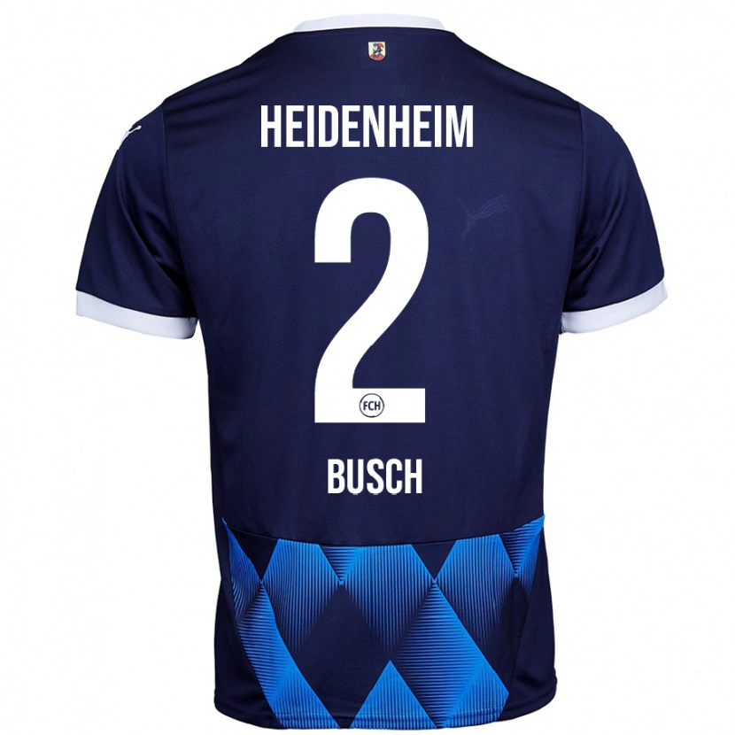 Danxen Bambino Maglia Marnon Busch #2 Blu Navy Scuro Kit Gara Away 2024/25 Maglietta