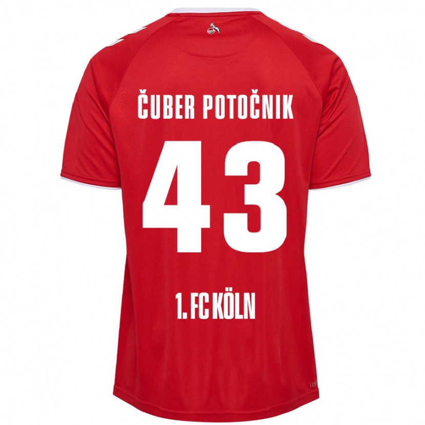 Danxen Bambino Maglia Jaka Cuber Potocnik #43 Rosso Bianco Kit Gara Away 2024/25 Maglietta