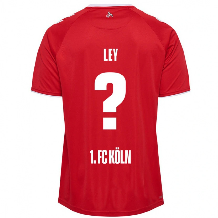 Danxen Bambino Maglia Benjamin Ley #0 Rosso Bianco Kit Gara Away 2024/25 Maglietta