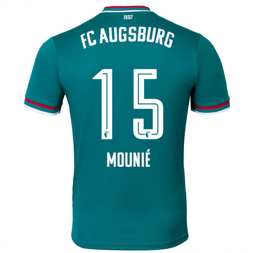 Danxen Bambino Maglia Steve Mounié #15 Verde Scuro Kit Gara Away 2024/25 Maglietta