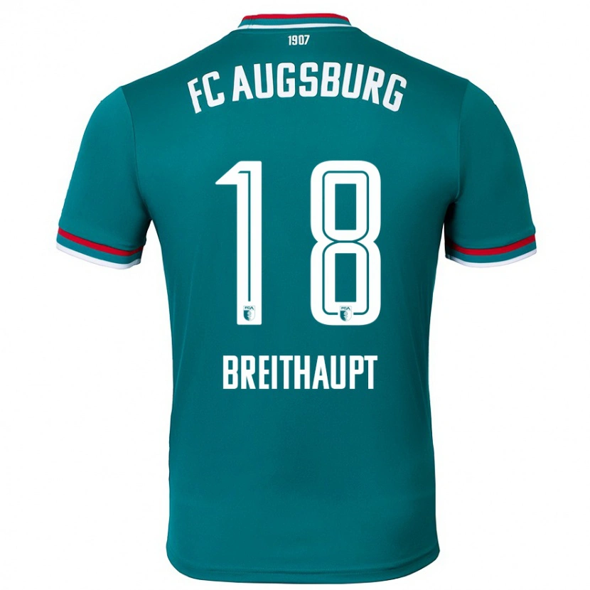 Danxen Bambino Maglia Tim Breithaupt #18 Verde Scuro Kit Gara Away 2024/25 Maglietta