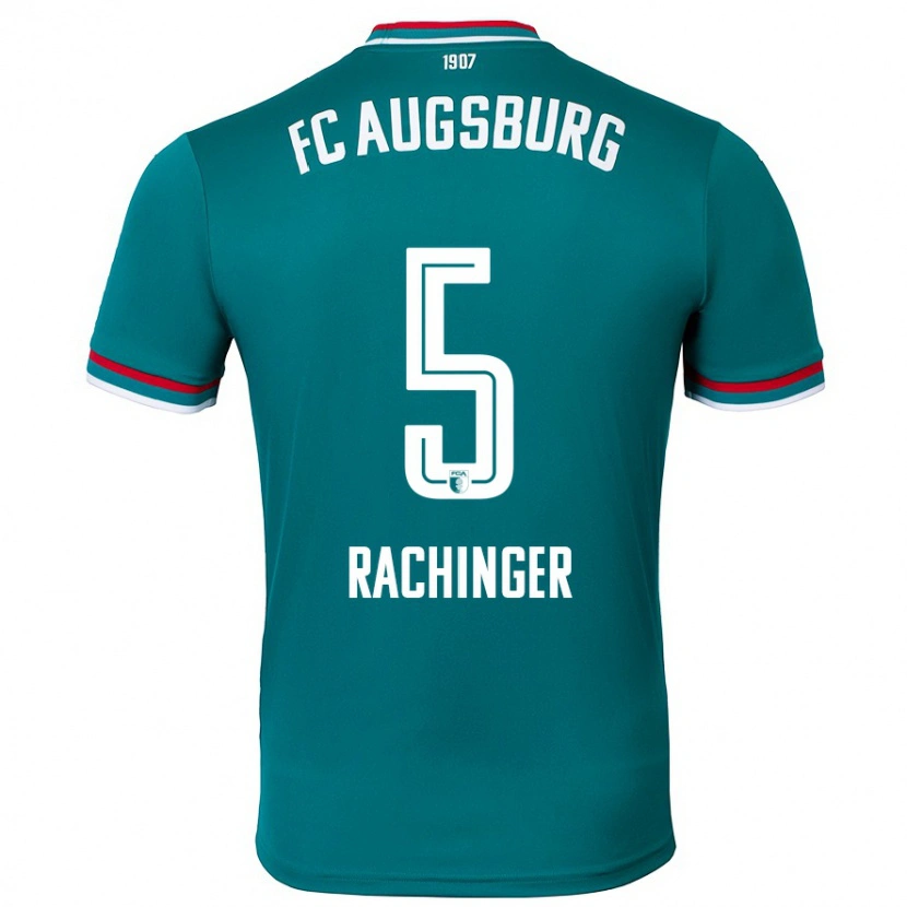 Danxen Bambino Maglia Lorenz Rachinger #5 Verde Scuro Kit Gara Away 2024/25 Maglietta