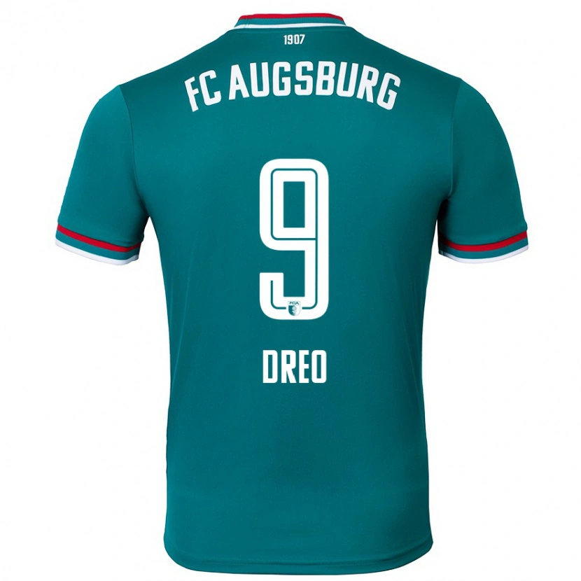 Danxen Bambino Maglia David Dreo #9 Verde Scuro Kit Gara Away 2024/25 Maglietta