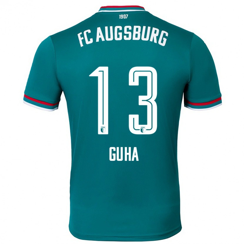 Danxen Bambino Maglia Felix Guha #13 Verde Scuro Kit Gara Away 2024/25 Maglietta