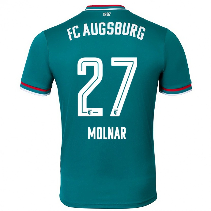 Danxen Bambino Maglia Lars Molnar #27 Verde Scuro Kit Gara Away 2024/25 Maglietta