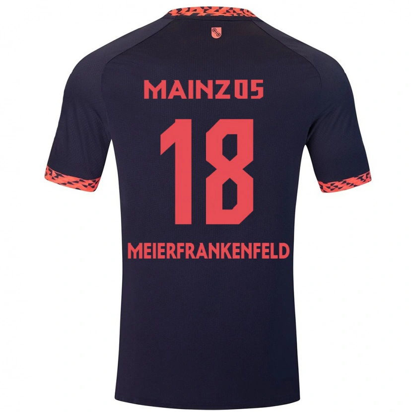 Danxen Bambino Maglia Jana Meierfrankenfeld #18 Blu Corallo Rosso Kit Gara Away 2024/25 Maglietta