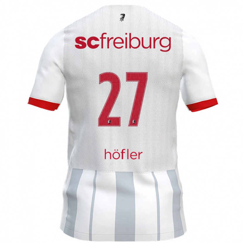 Danxen Bambino Maglia Nicolas Höfler #27 Bianco Grigio Kit Gara Away 2024/25 Maglietta
