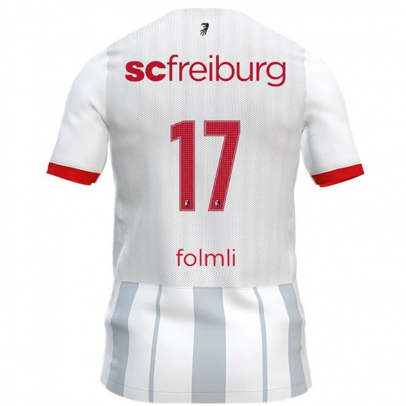 Danxen Bambino Maglia Svenja Fölmli #17 Bianco Grigio Kit Gara Away 2024/25 Maglietta