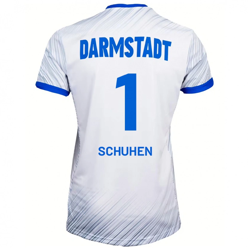 Danxen Bambino Maglia Marcel Schuhen #1 Bianco Blu Kit Gara Away 2024/25 Maglietta