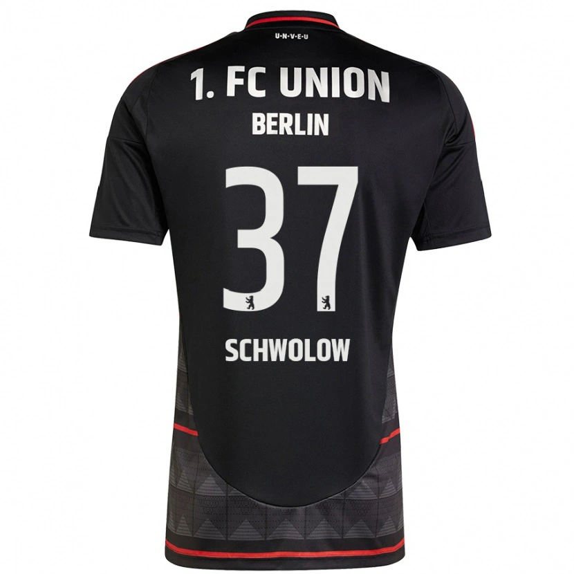 Danxen Bambino Maglia Alexander Schwolow #37 Nero Kit Gara Away 2024/25 Maglietta