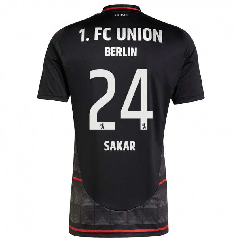 Danxen Bambino Maglia Fatma Sakar #24 Nero Kit Gara Away 2024/25 Maglietta