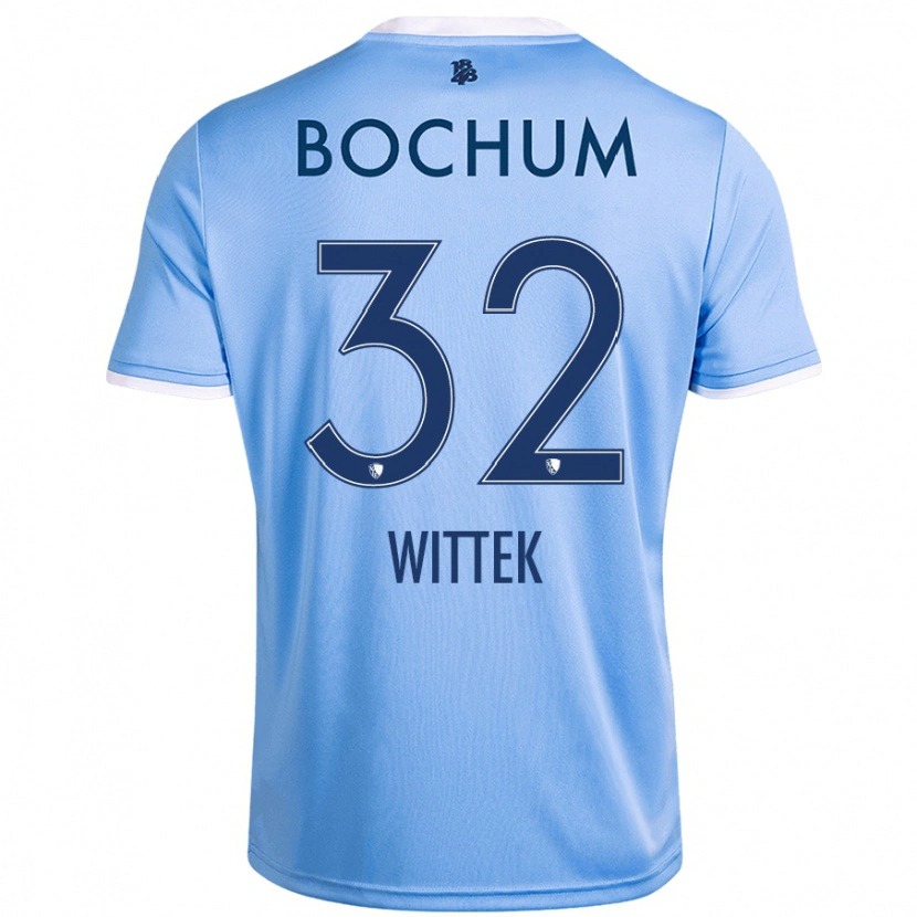 Danxen Bambino Maglia Maximilian Wittek #32 Azzurro Cielo Kit Gara Away 2024/25 Maglietta