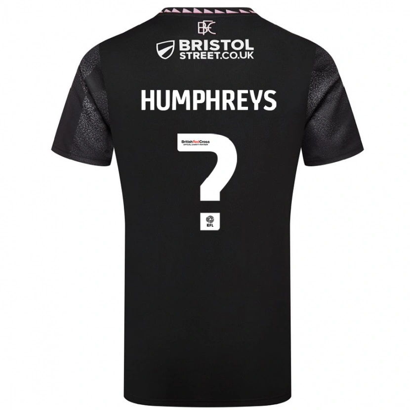 Danxen Bambino Maglia Bashir Humphreys #0 Nero Kit Gara Away 2024/25 Maglietta