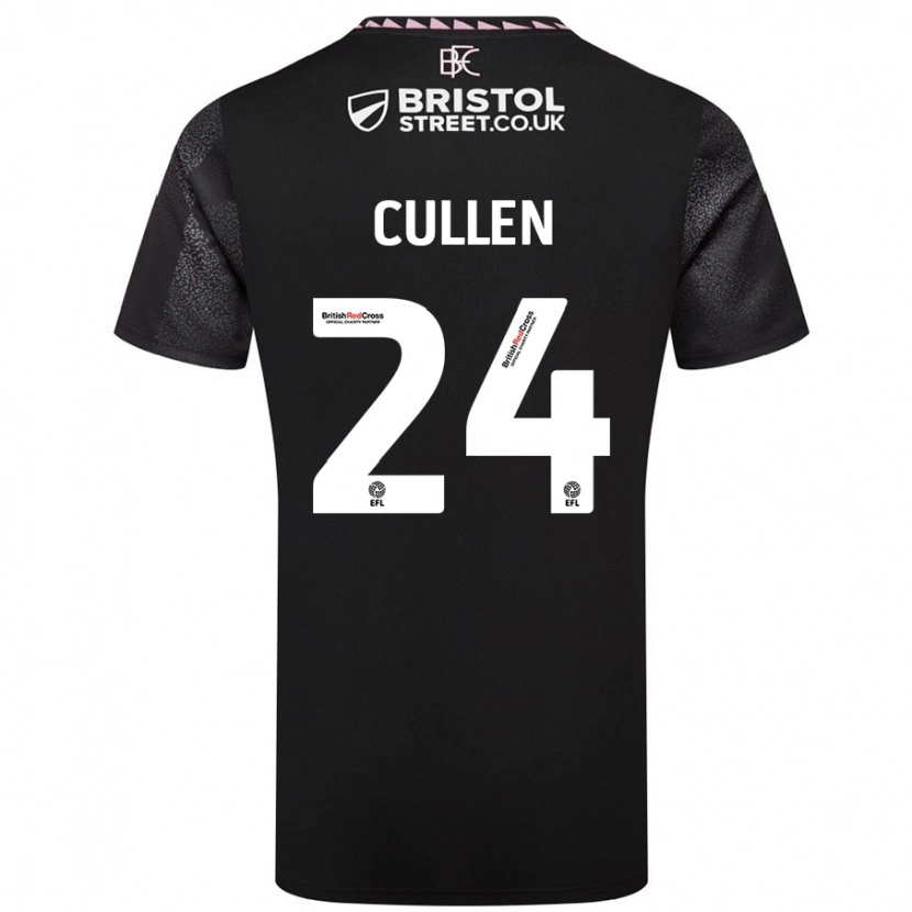 Danxen Bambino Maglia Josh Cullen #24 Nero Kit Gara Away 2024/25 Maglietta