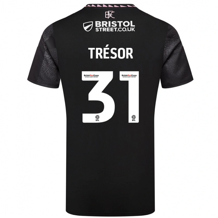 Danxen Bambino Maglia Mike Trésor #31 Nero Kit Gara Away 2024/25 Maglietta