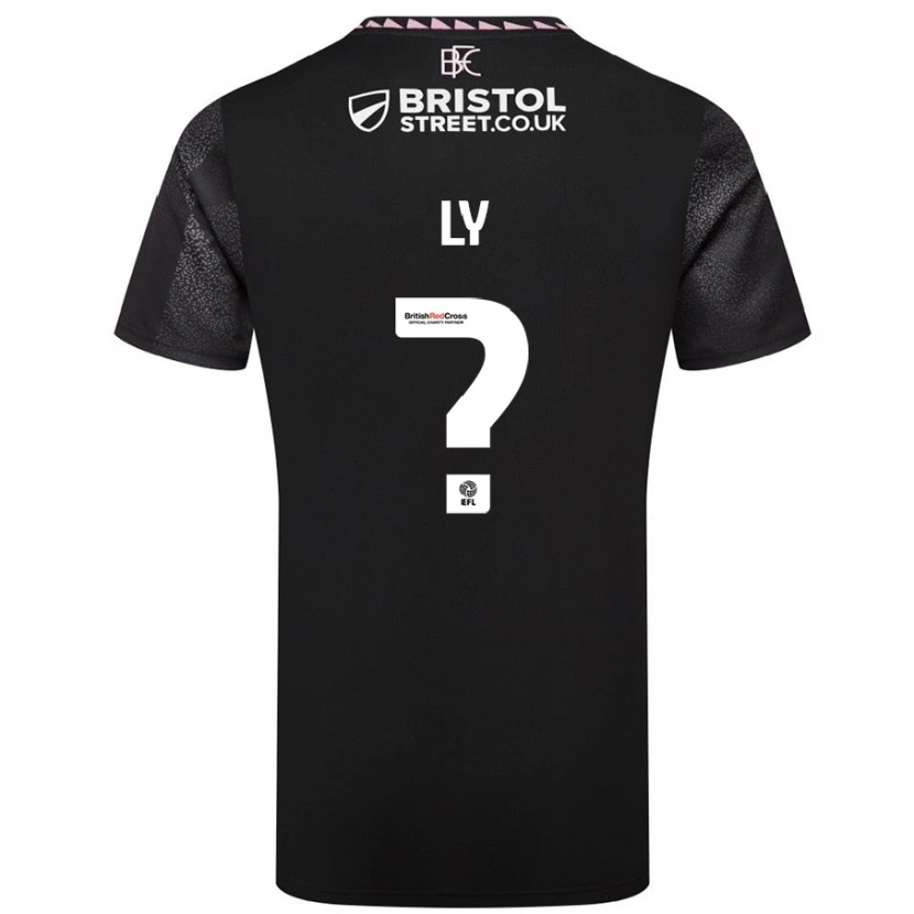 Danxen Bambino Maglia Brandon Ly #0 Nero Kit Gara Away 2024/25 Maglietta