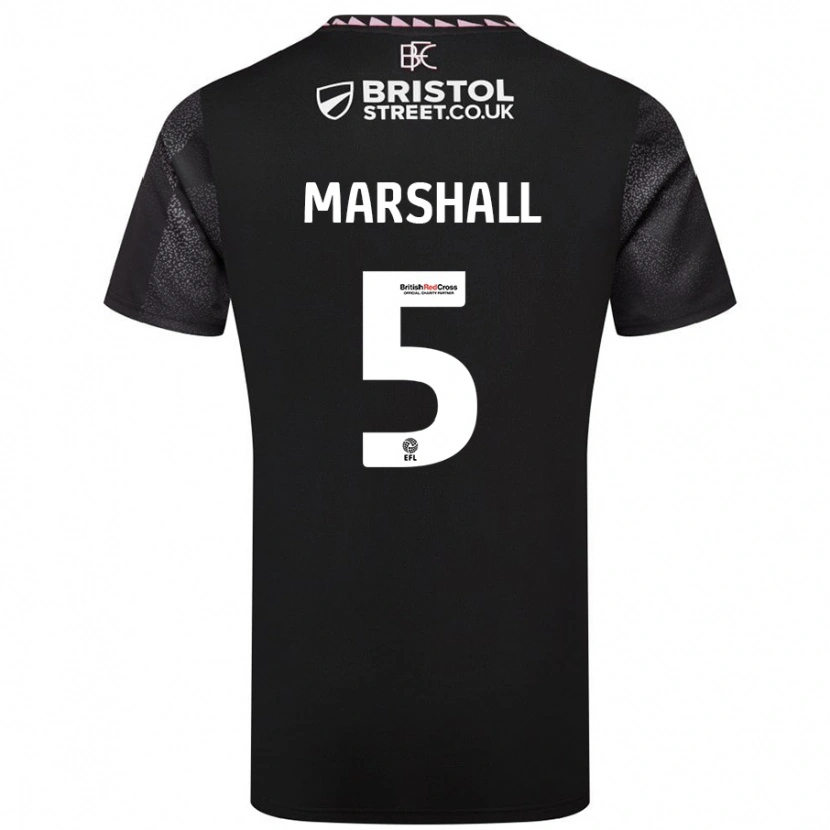 Danxen Bambino Maglia Georgia Marshall #5 Nero Kit Gara Away 2024/25 Maglietta
