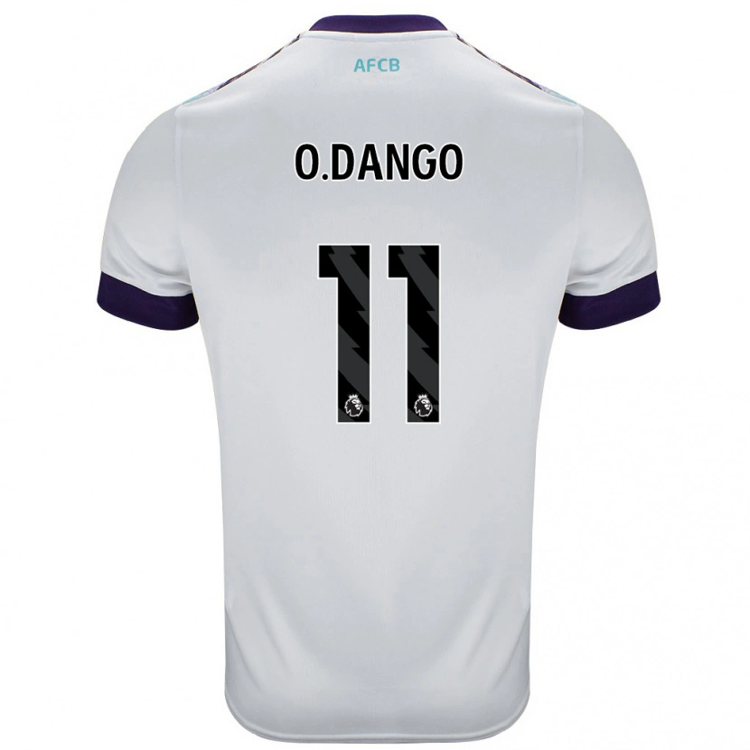 Danxen Bambino Maglia Dango Ouattara #11 Bianco Verde Viola Kit Gara Away 2024/25 Maglietta