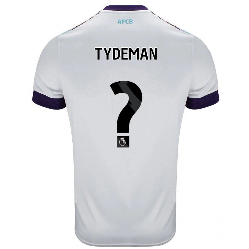 Danxen Bambino Maglia Kian Tydeman #0 Bianco Verde Viola Kit Gara Away 2024/25 Maglietta