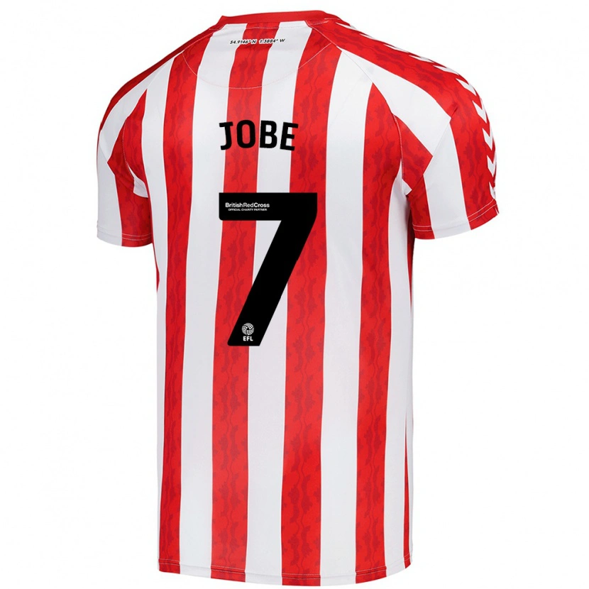 Danxen Uomo Maglia Jobe Bellingham #7 Rosso Bianco Kit Gara Home 2024/25 Maglietta