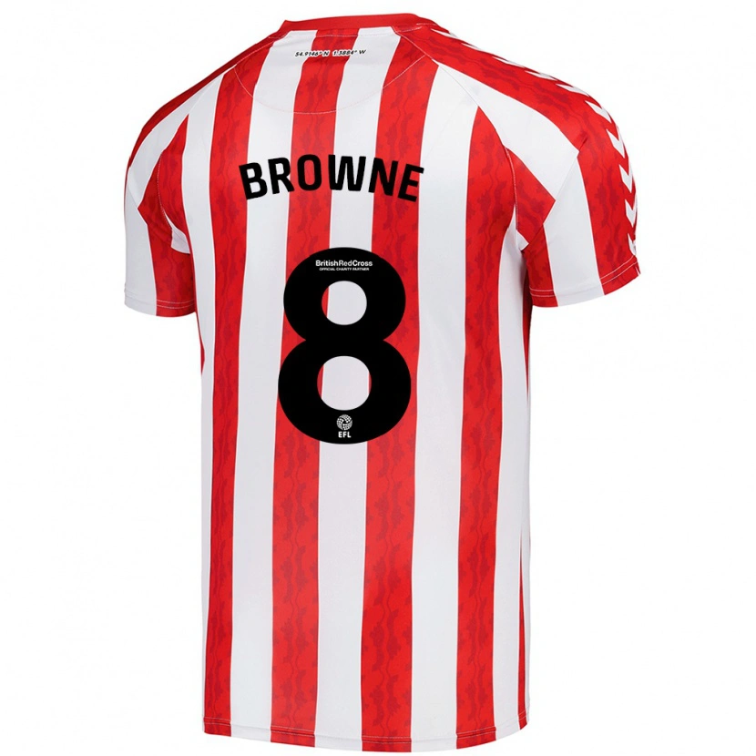 Danxen Uomo Maglia Alan Browne #8 Rosso Bianco Kit Gara Home 2024/25 Maglietta
