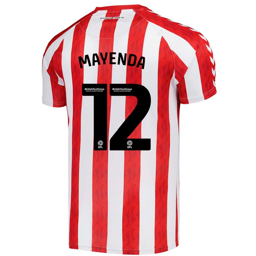 Danxen Uomo Maglia Eliezer Mayenda #12 Rosso Bianco Kit Gara Home 2024/25 Maglietta