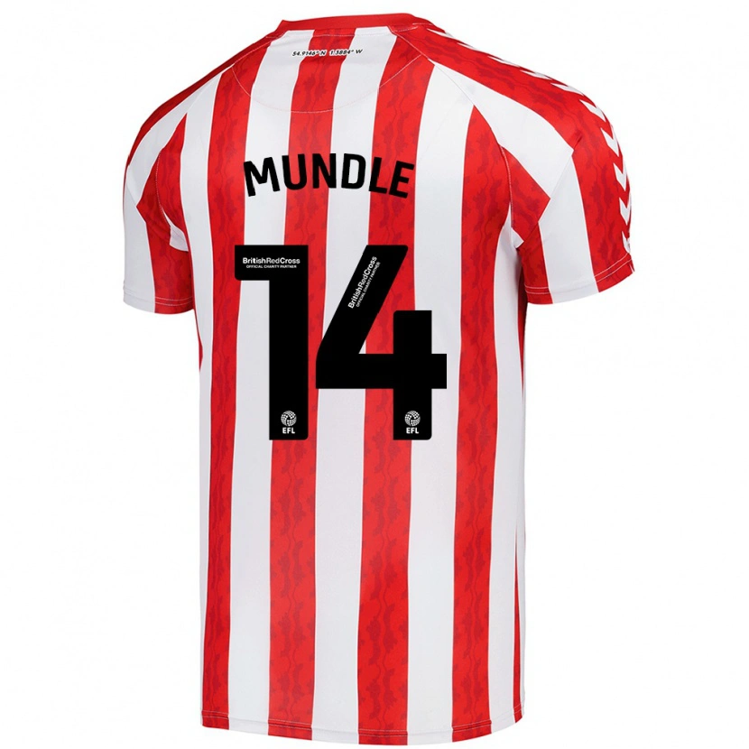 Danxen Uomo Maglia Romaine Mundle #14 Rosso Bianco Kit Gara Home 2024/25 Maglietta