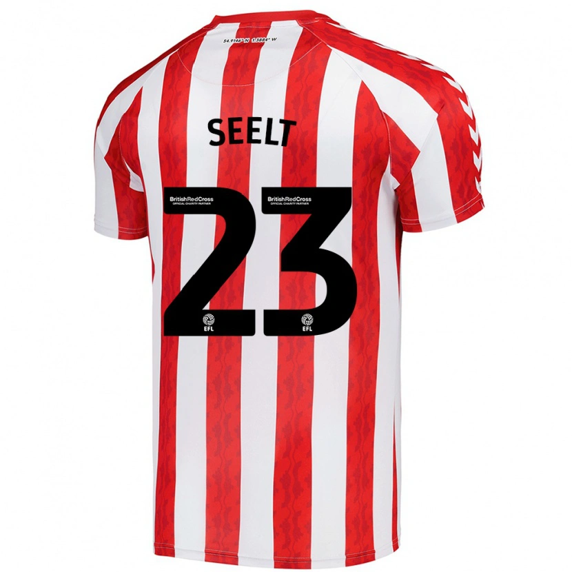 Danxen Uomo Maglia Jenson Seelt #23 Rosso Bianco Kit Gara Home 2024/25 Maglietta