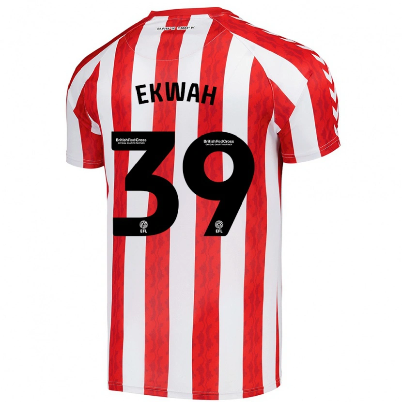 Danxen Uomo Maglia Pierre Ekwah #39 Rosso Bianco Kit Gara Home 2024/25 Maglietta