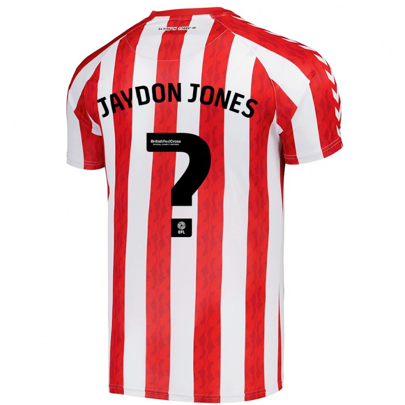 Danxen Uomo Maglia Jaydon Jones #0 Rosso Bianco Kit Gara Home 2024/25 Maglietta