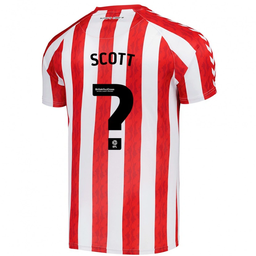 Danxen Uomo Maglia Felix Scott #0 Rosso Bianco Kit Gara Home 2024/25 Maglietta