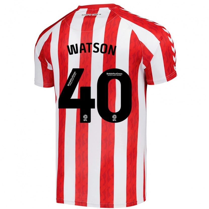 Danxen Uomo Maglia Tom Watson #40 Rosso Bianco Kit Gara Home 2024/25 Maglietta