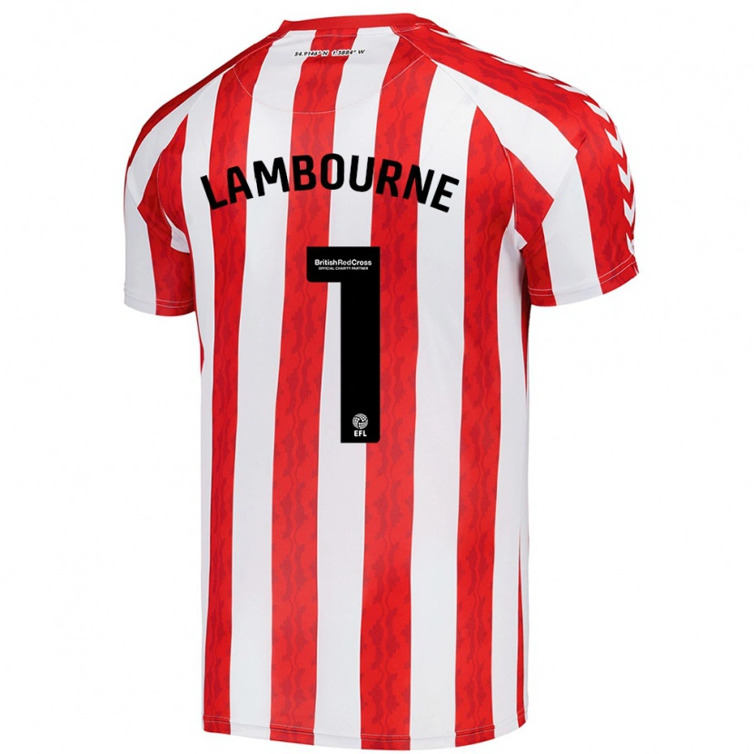 Danxen Uomo Maglia Demi Lambourne #1 Rosso Bianco Kit Gara Home 2024/25 Maglietta