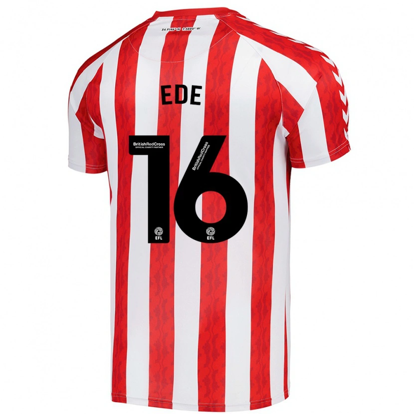 Danxen Uomo Maglia Grace Ede #16 Rosso Bianco Kit Gara Home 2024/25 Maglietta