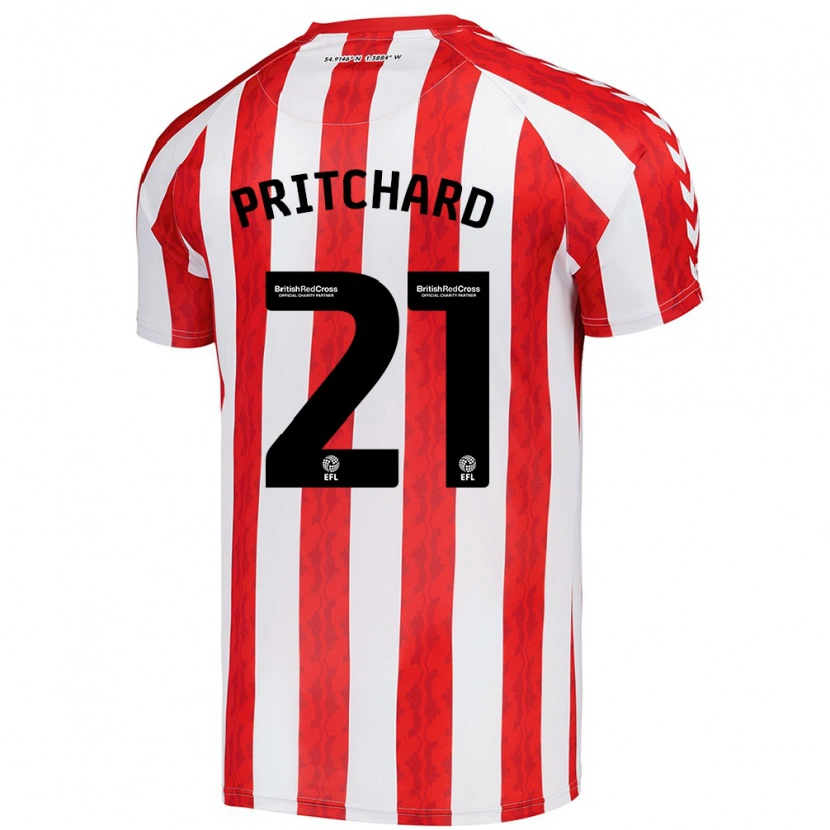 Danxen Uomo Maglia Alex Pritchard #21 Rosso Bianco Kit Gara Home 2024/25 Maglietta