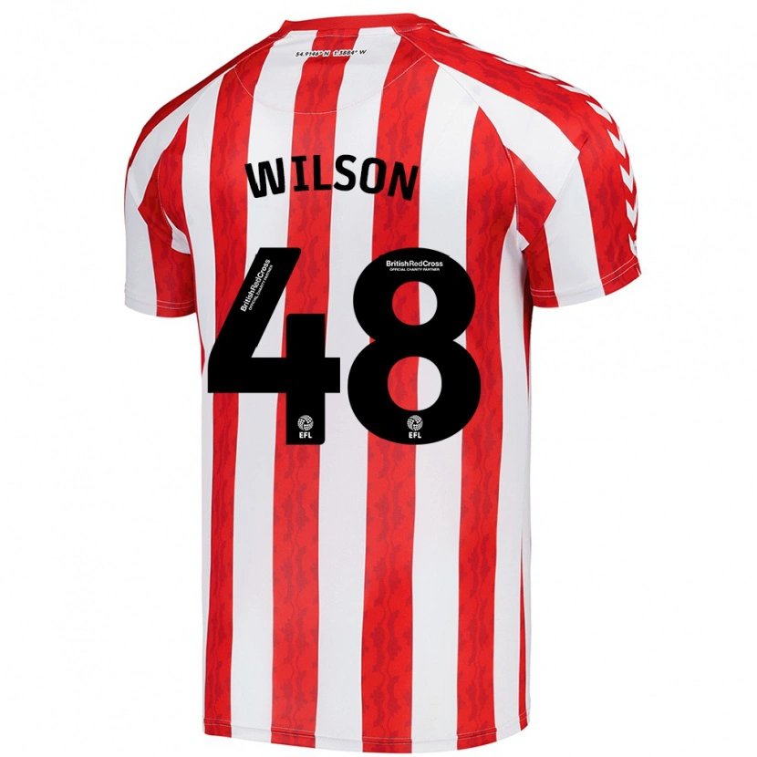 Danxen Uomo Maglia Callum Wilson #48 Rosso Bianco Kit Gara Home 2024/25 Maglietta
